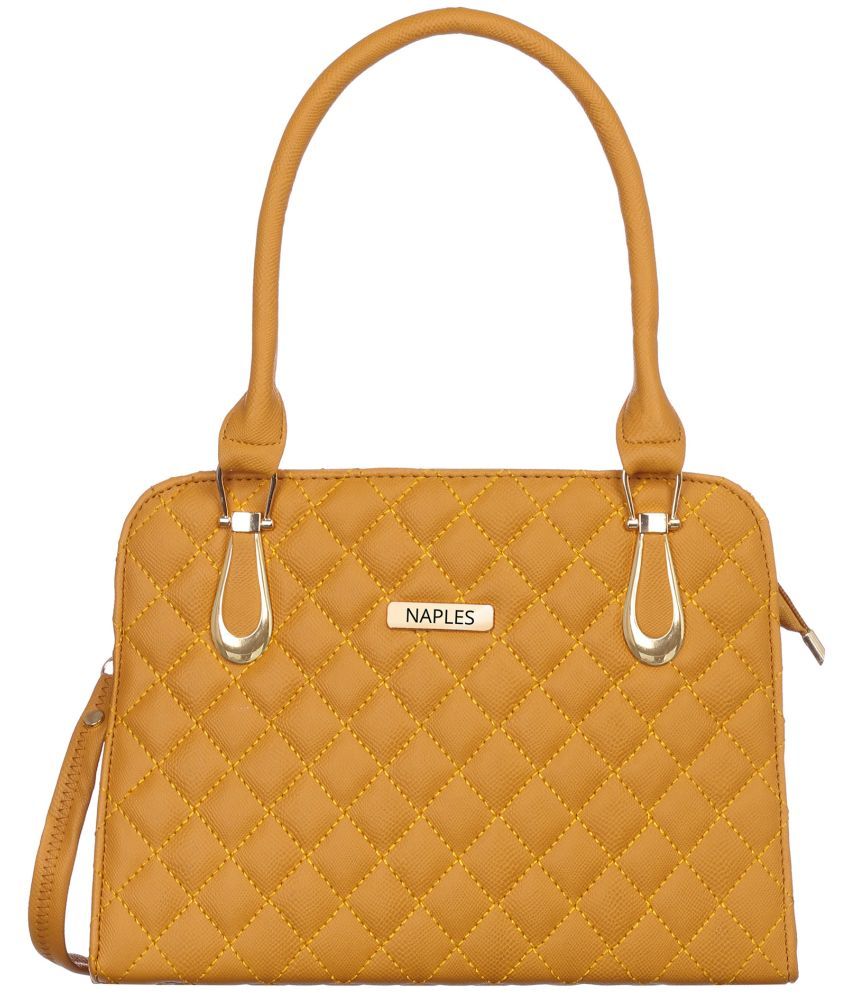     			Naples - Yellow PU Shoulder Bag