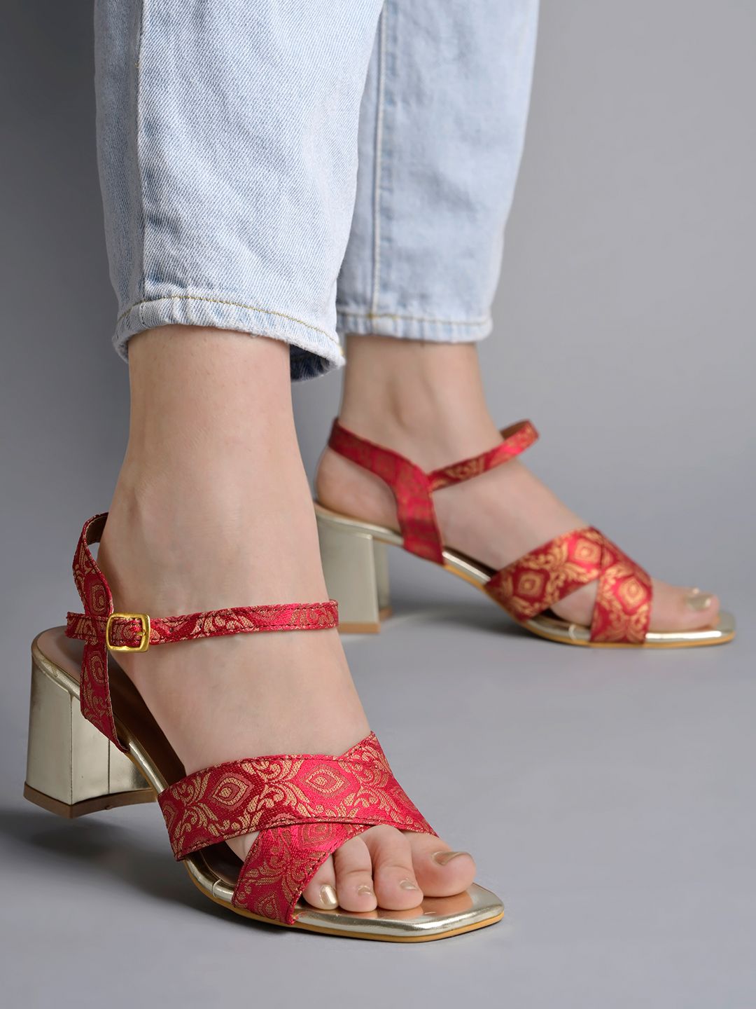     			Shoetopia - Red Women's Sandal Heels