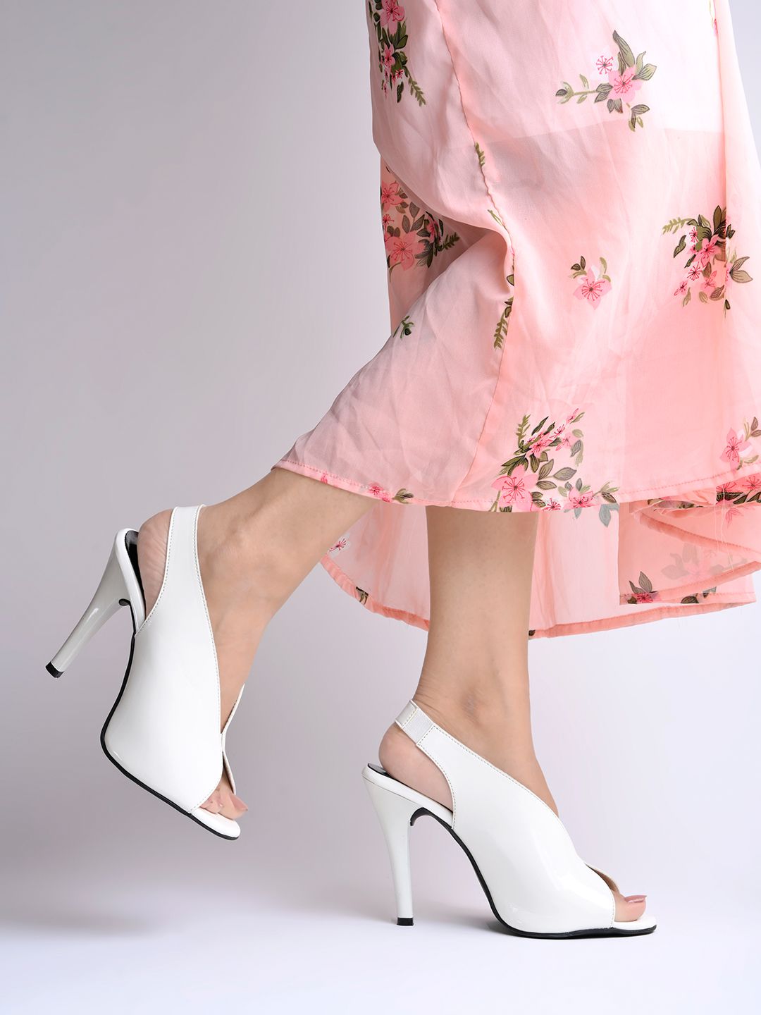     			Shoetopia - White Women's Sandal Heels