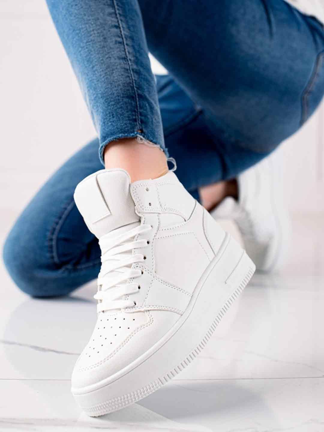     			Shoetopia - White Women's Sneakers