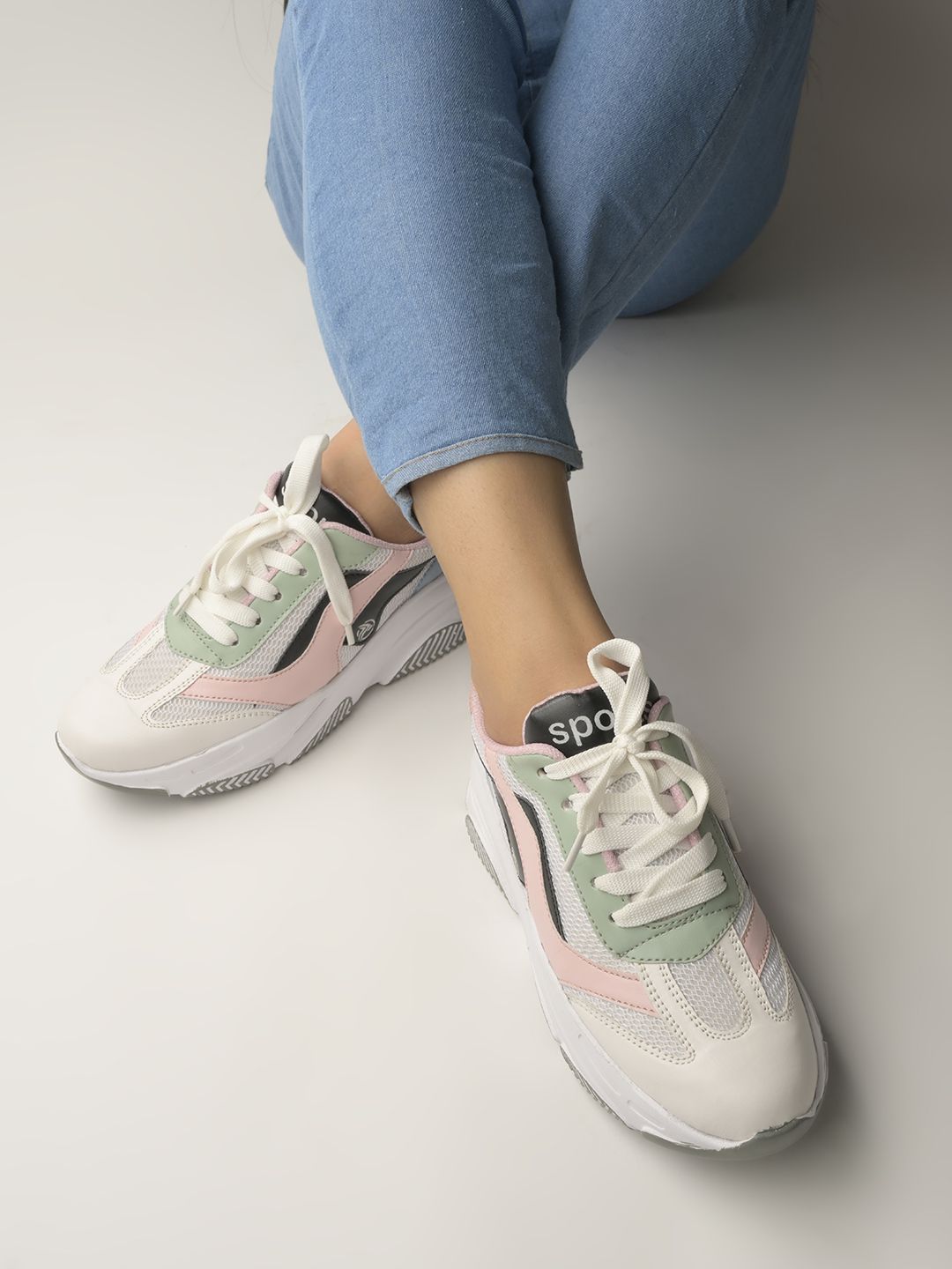     			Shoetopia - White Women's Sneakers