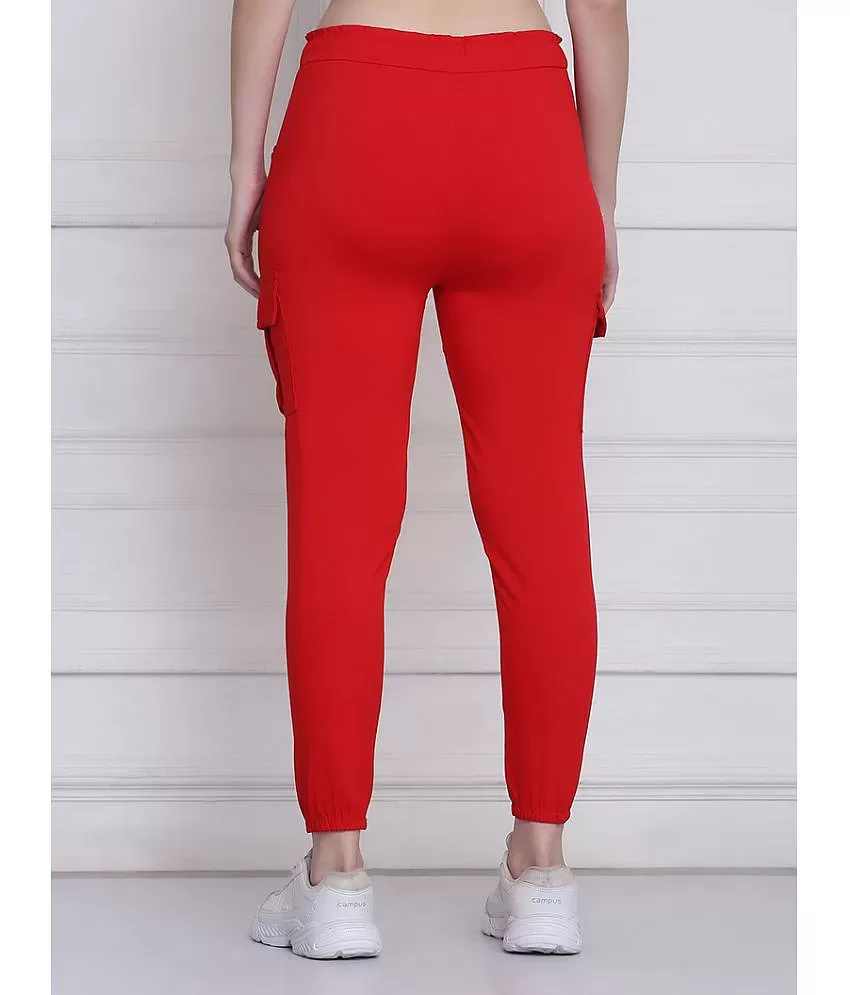 Buy online Red Cotton Blend Leggings from Capris & Leggings for Women by  Soft Colors for ₹379 at 66% off