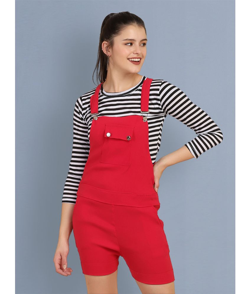     			BuyNewTrend - Pink Cotton Blend Women's Dungarees ( Pack of 1 )