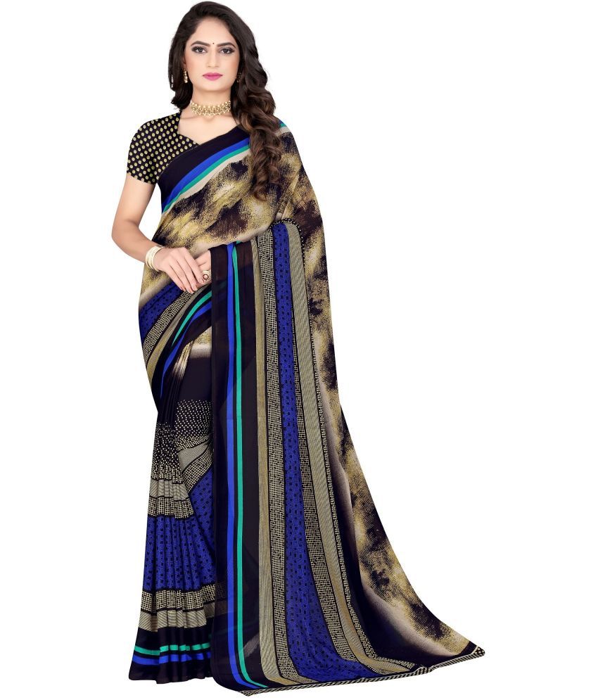     			LEELAVATI - Beige Georgette Saree With Blouse Piece ( Pack of 1 )