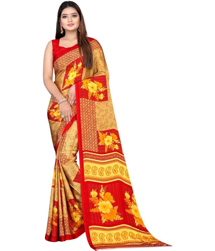     			LEELAVATI - Multicolor Crepe Saree With Blouse Piece ( Pack of 1 )