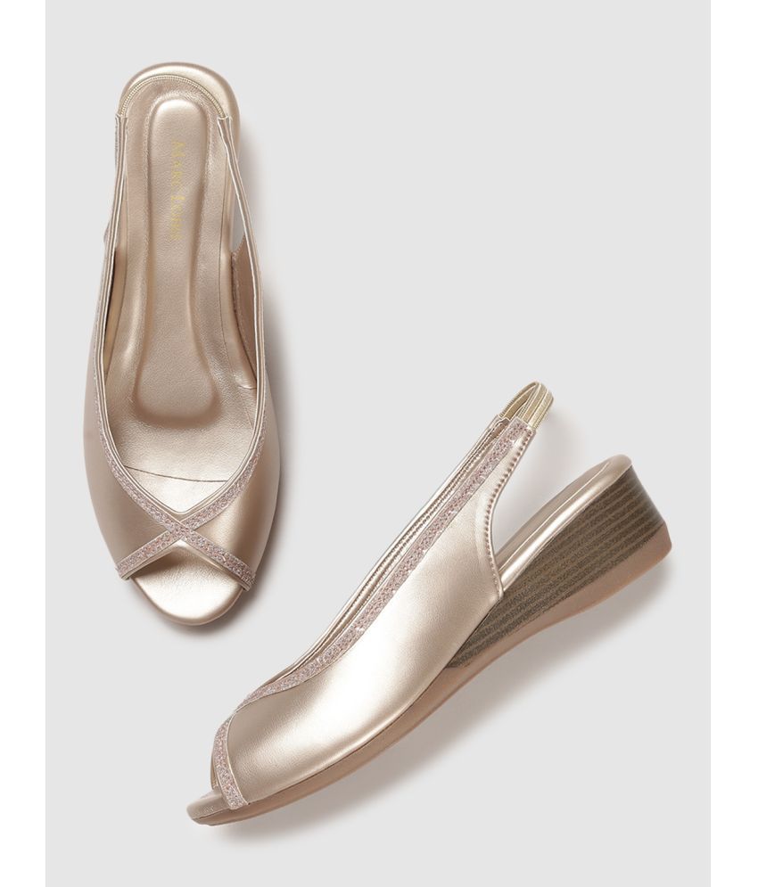     			MARC LOIRE - Gold Women's Peep Toes Heels