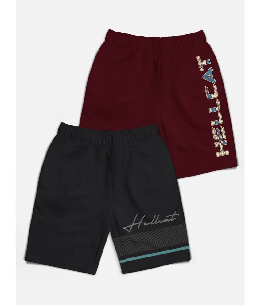     			HELLCAT - Multicolor Cotton Blend Boys Shorts ( Pack of 2 )