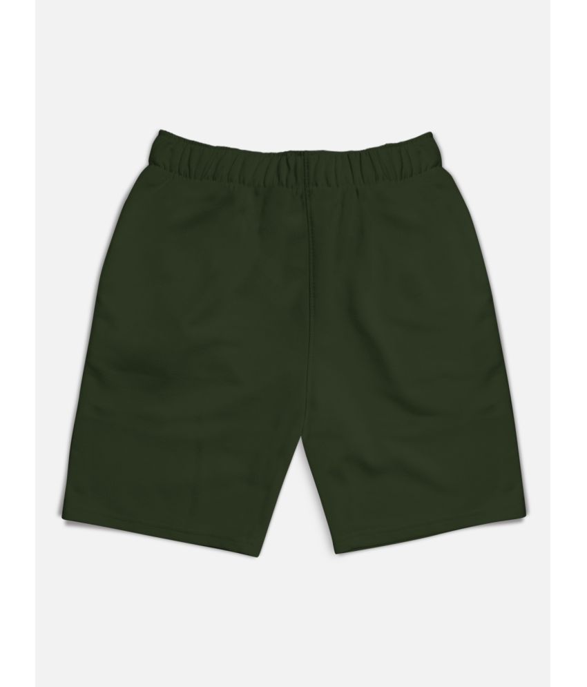     			HELLCAT - Olive Green Cotton Blend Boys Shorts ( Pack of 1 )