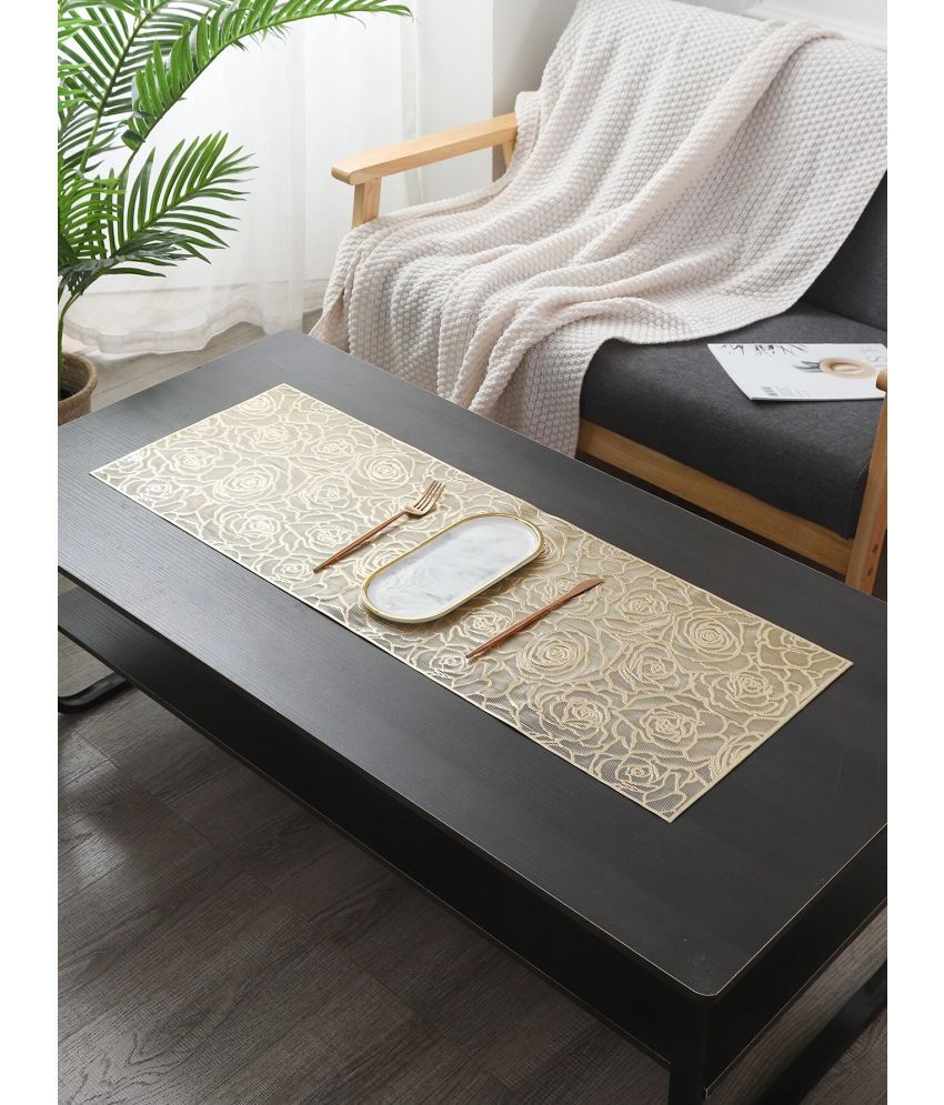     			HOMETALES PVC 4 Seater Table Runner ( 92 cm x 33 cm ) Single - Gold