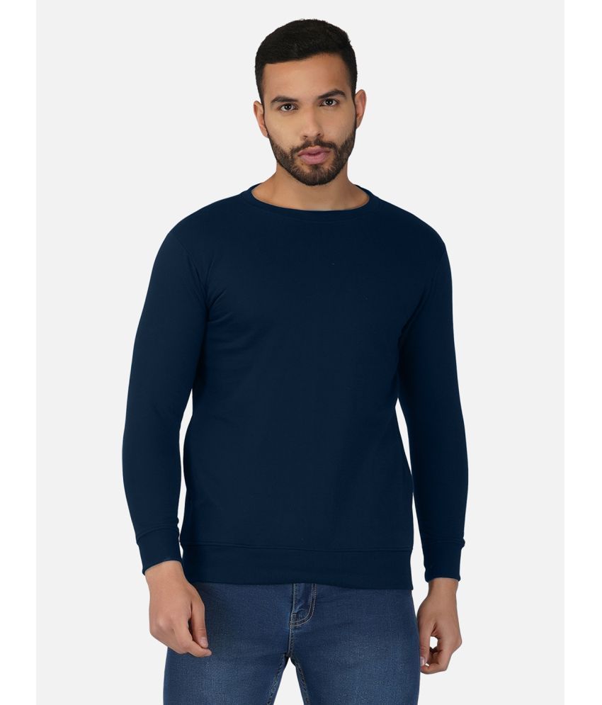     			Heathex - Blue Fleece Regular Fit Men's Sweatshirt ( Pack of 1 )