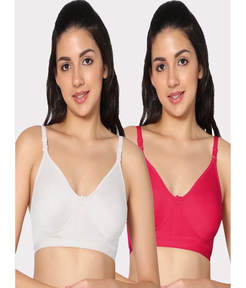     			IN CARE LINGERIE - Multicolor Cotton Non Padded Women's T-Shirt Bra ( Pack of 2 )