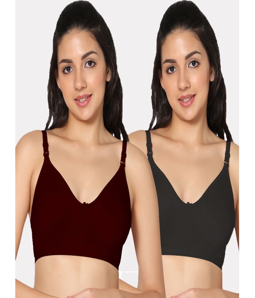     			IN CARE LINGERIE - Multicolor Cotton Non Padded Women's Everyday Bra ( Pack of 2 )