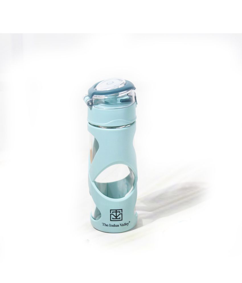     			The Indus Valley - ‎Glass water bottle Light blue Sipper Water Bottle 500 mL ( Set of 1 )