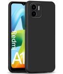 CASE VA - Black Silicon Plain Cases Compatible For Xiaomi Redmi A1 ( Pack of 1 )