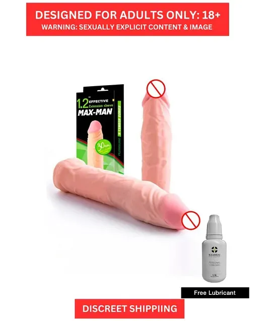 7 Inch Soft Penis Sleeve To Increase Length and Girth Sex Toy For