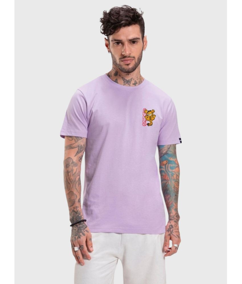     			Bewakoof - Purple Cotton Regular Fit Men's T-Shirt ( Pack of 1 )