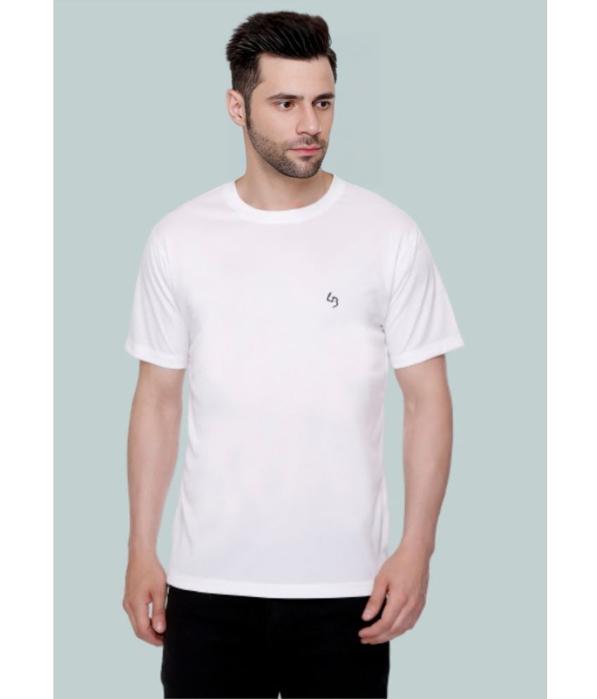     			LEEBONEE - White Polyester Regular Fit Men's T-Shirt ( Pack of 1 )