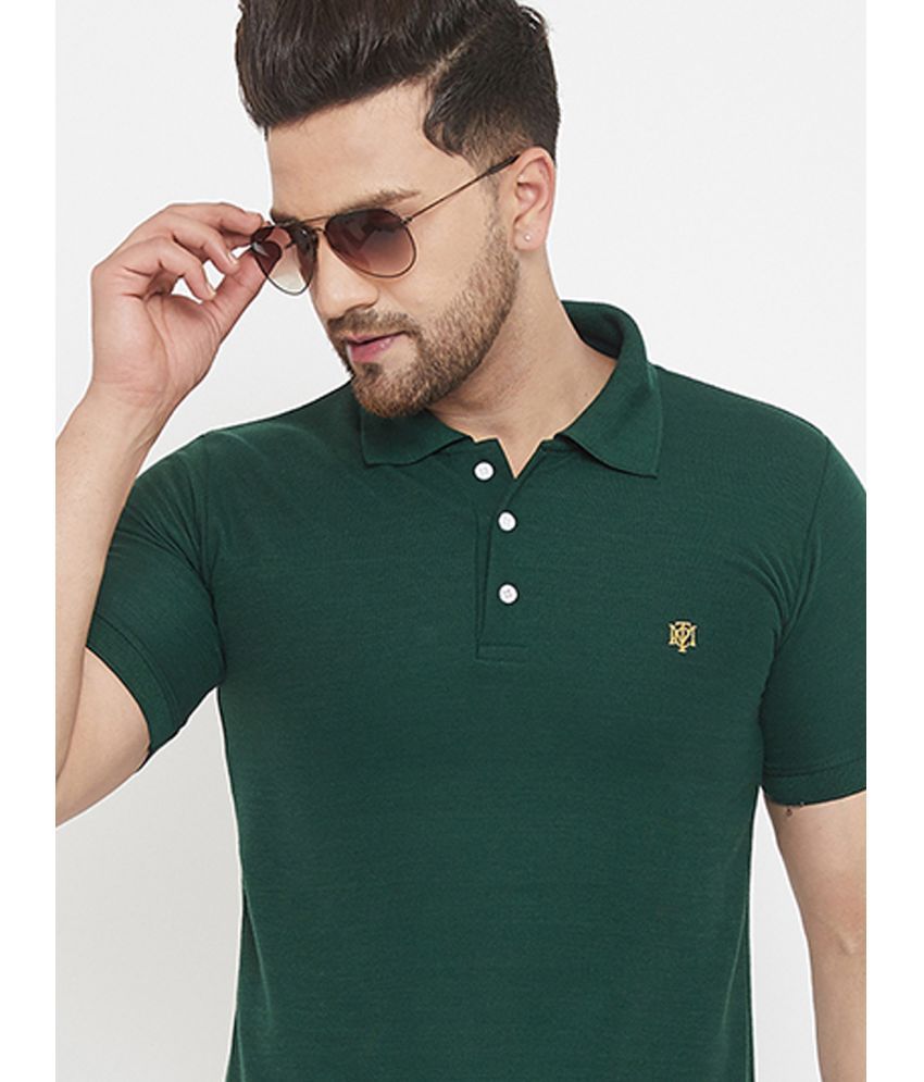     			The Million Club - Green Cotton Blend Regular Fit Men's Polo T Shirt ( Pack of 1 )