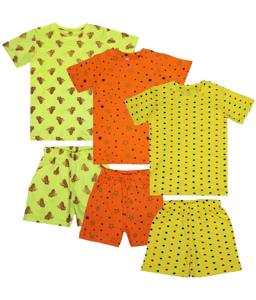     			Diaz - Multicolor Cotton Boys T-Shirt & Shorts ( Pack of 3 )