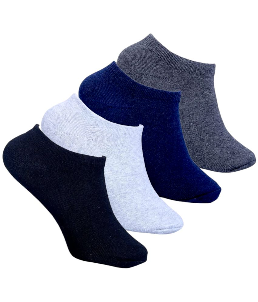     			Onisum - Cotton Men's Solid Multicolor No Show Socks ( Pack of 4 )