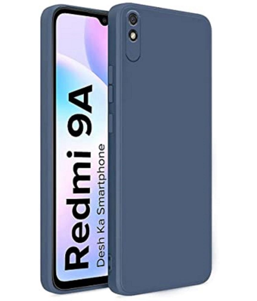     			ZAMN - Blue Silicon Plain Cases Compatible For Xiaomi Redmi 9i ( Pack of 1 )