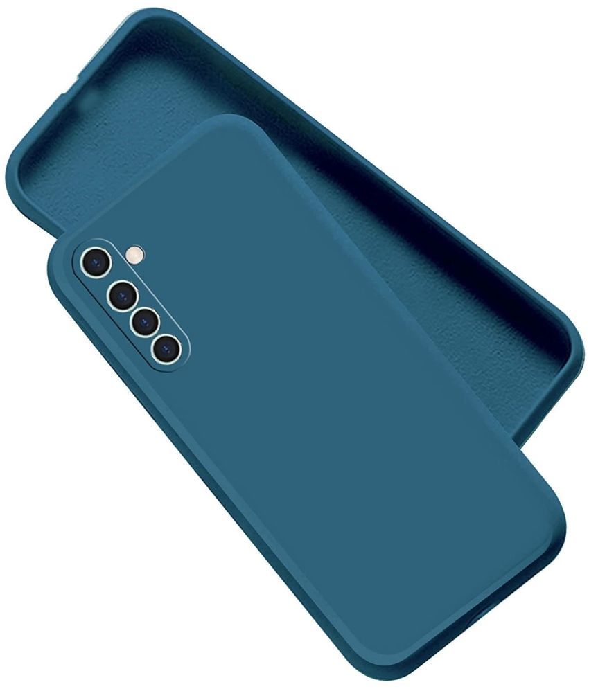     			ZAMN - Blue Silicon Plain Cases Compatible For Realme 6I ( Pack of 1 )