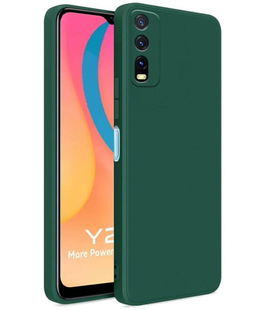     			ZAMN - Green Silicon Plain Cases Compatible For Vivo Y20i ( Pack of 1 )