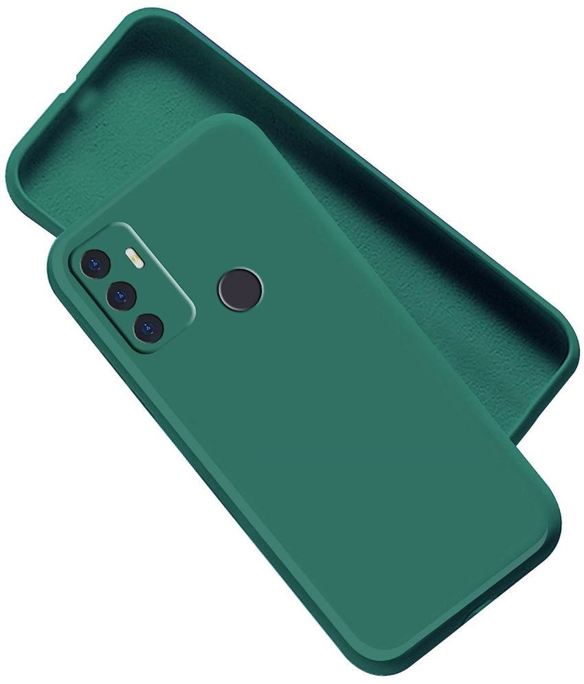     			ZAMN - Green Silicon Plain Cases Compatible For Oppo A33 (2020) ( Pack of 1 )
