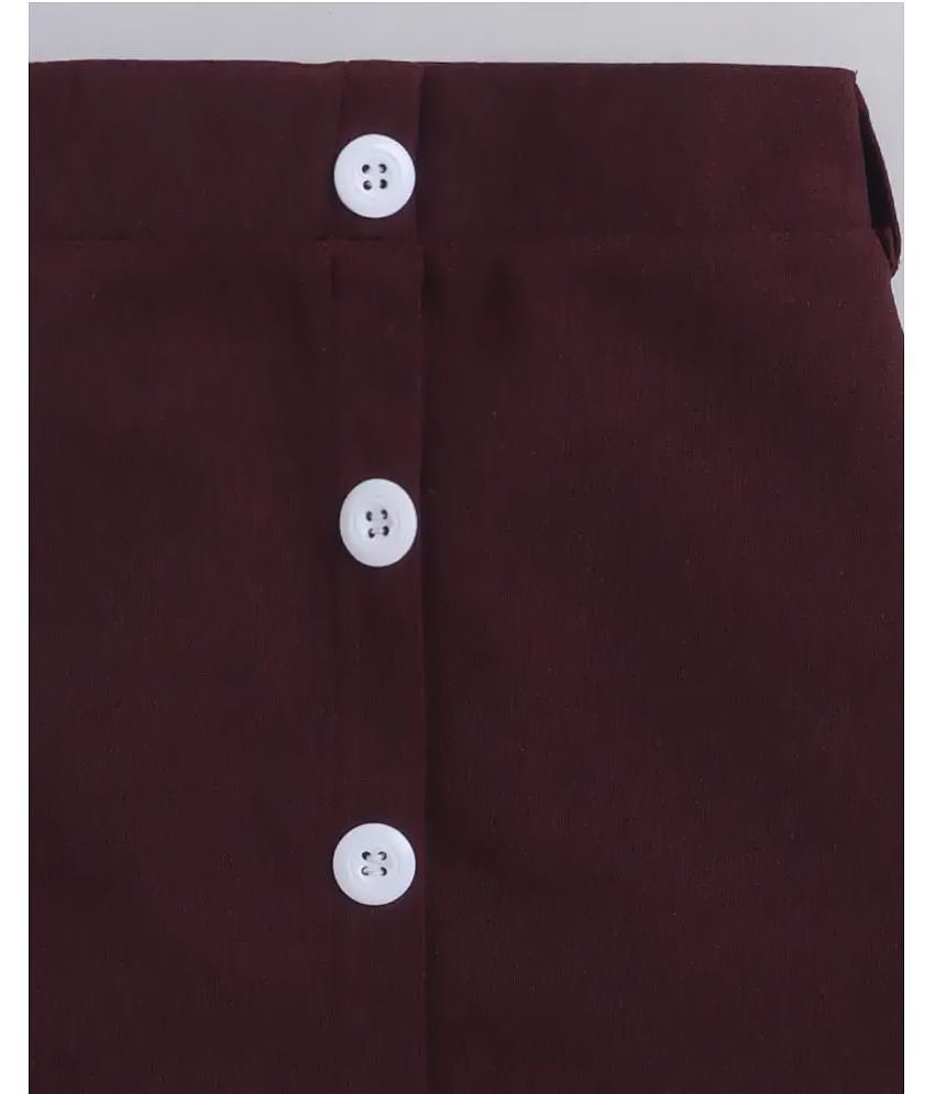 Affordable Men Addyvero - Maroon Cotton Blend Girls A-Line Skirt ( Pack of 1 ) - None 2025 at Sh
