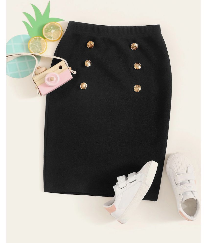     			Addyvero - Black Cotton Blend Girls A-Line Skirt ( Pack of 1 )