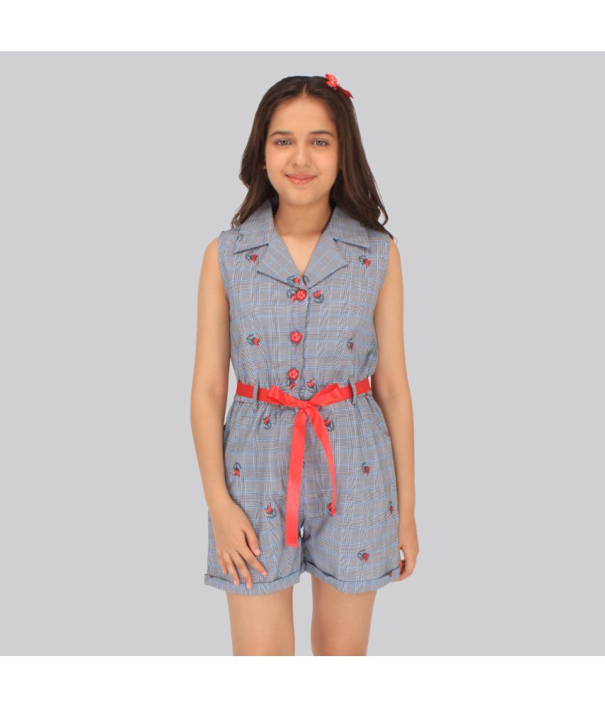     			Cutecumber Girls Georgette Jumpsuit For ( Pack of 1 , Grey )