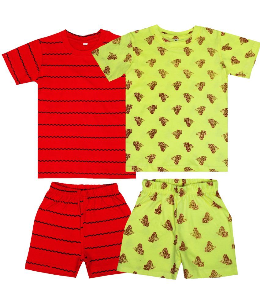     			Diaz - Multicolor Cotton Boys T-Shirt & Shorts ( Pack of 2 )