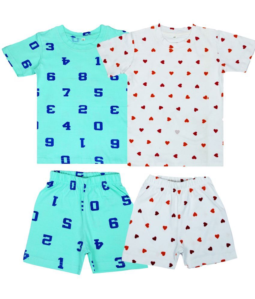     			Diaz - Multicolor Cotton Boys T-Shirt & Shorts ( Pack of 2 )