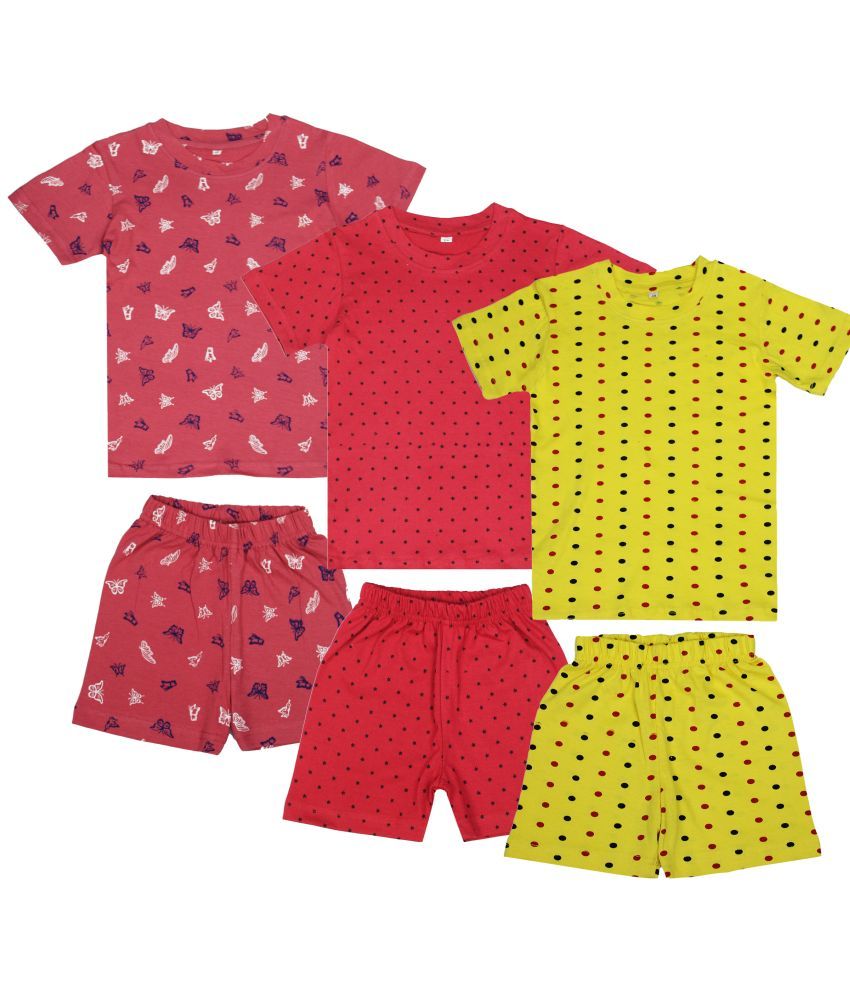     			Diaz - Multicolor Cotton Boys T-Shirt & Shorts ( Pack of 3 )