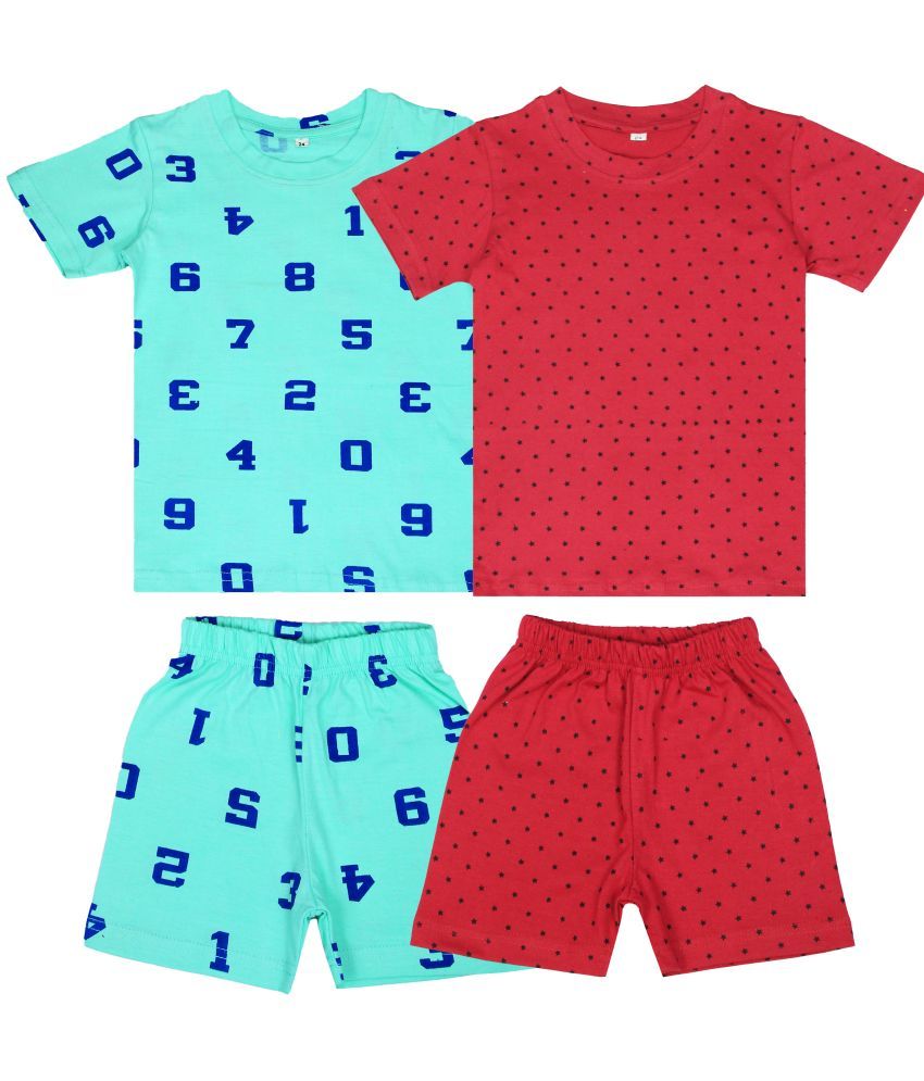     			Diaz - Multicolor Cotton Boys T-Shirt & Shorts ( Pack of 2 )