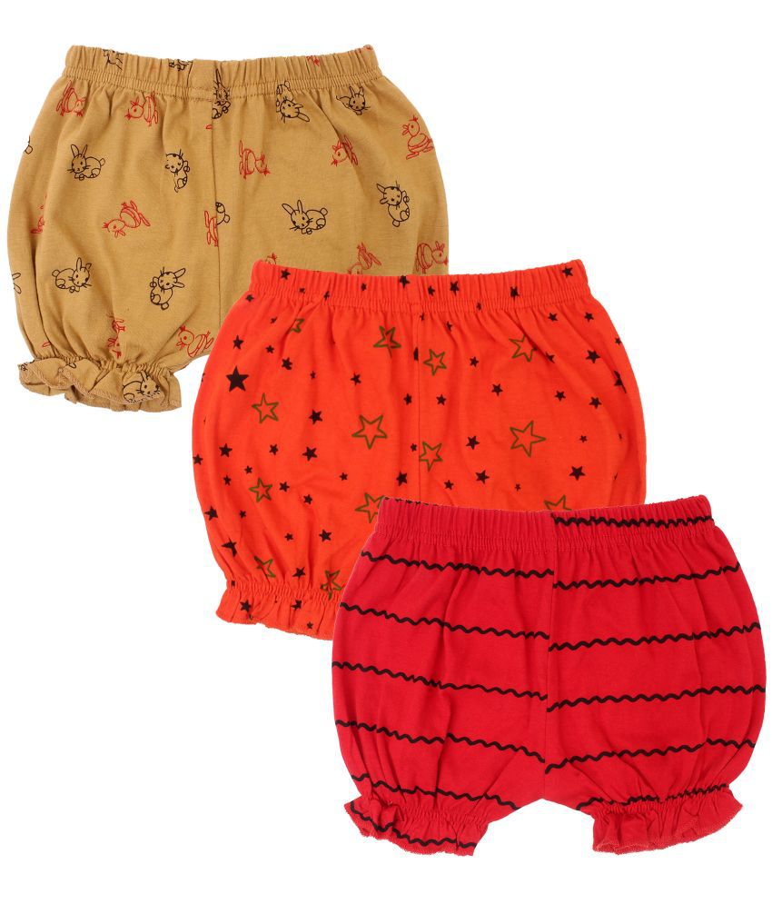     			Diaz - Multicolor Cotton Girls Hot Pants ( Pack of 3 )