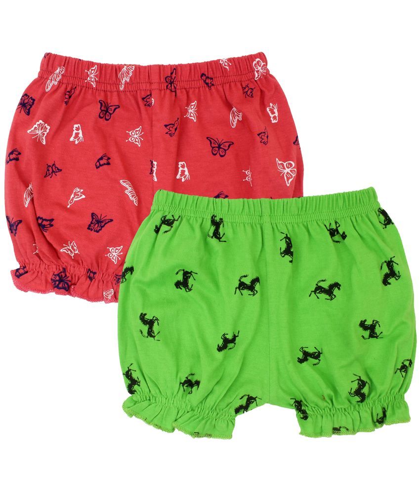     			Diaz - Multicolor Cotton Girls Hot Pants ( Pack of 2 )