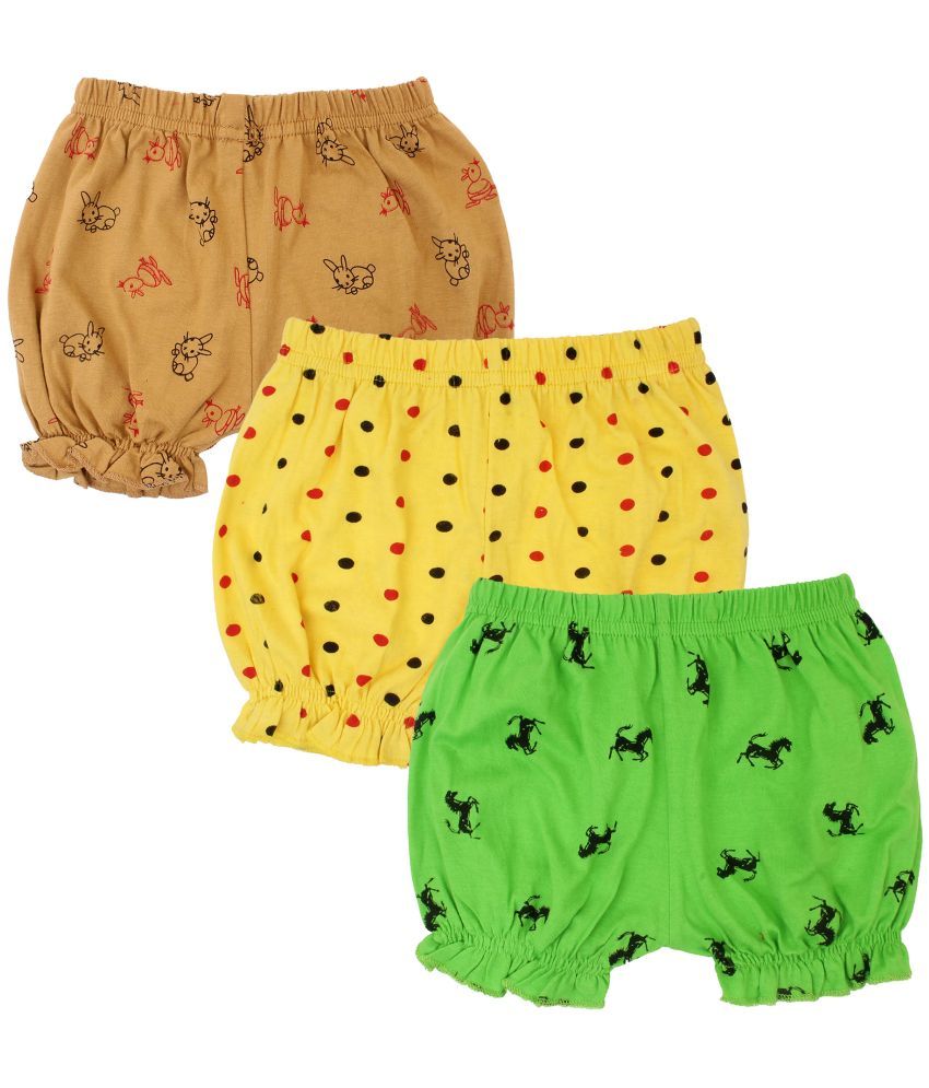     			Diaz - Multicolor Cotton Girls Hot Pants ( Pack of 3 )