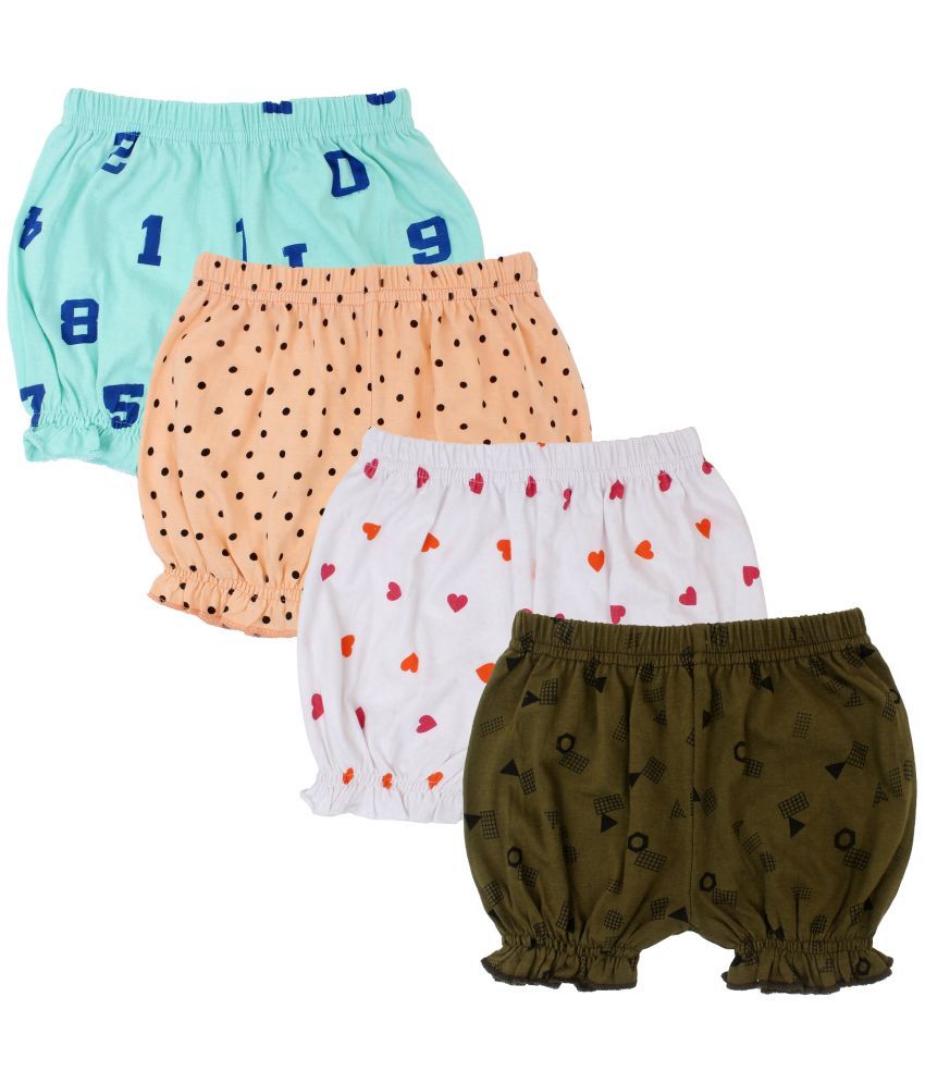     			Diaz - Multicolor Cotton Girls Hot Pants ( Pack of 4 )