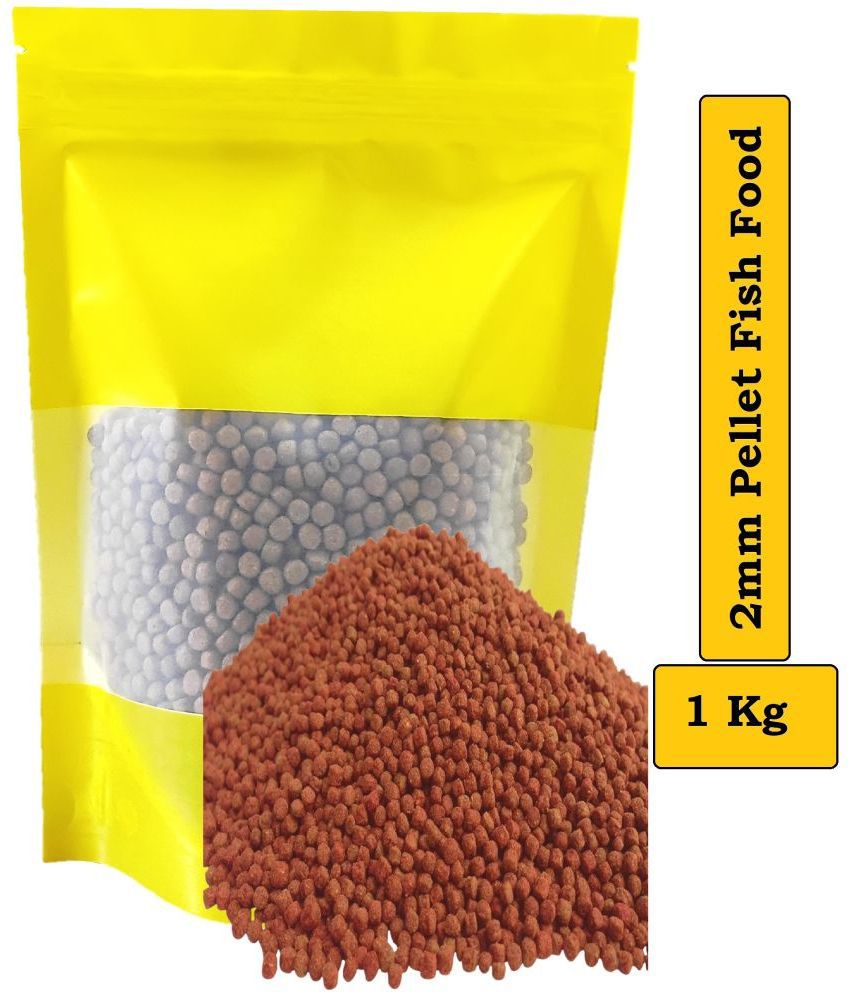     			Fish Food for Aquarium with Protein | Aquarium Fish Food for All Small and Medium Tropical Fishes| Daily Nutrition Pellet Fish Feed for Health & Growth |  2mm - 1Kg Fish Food