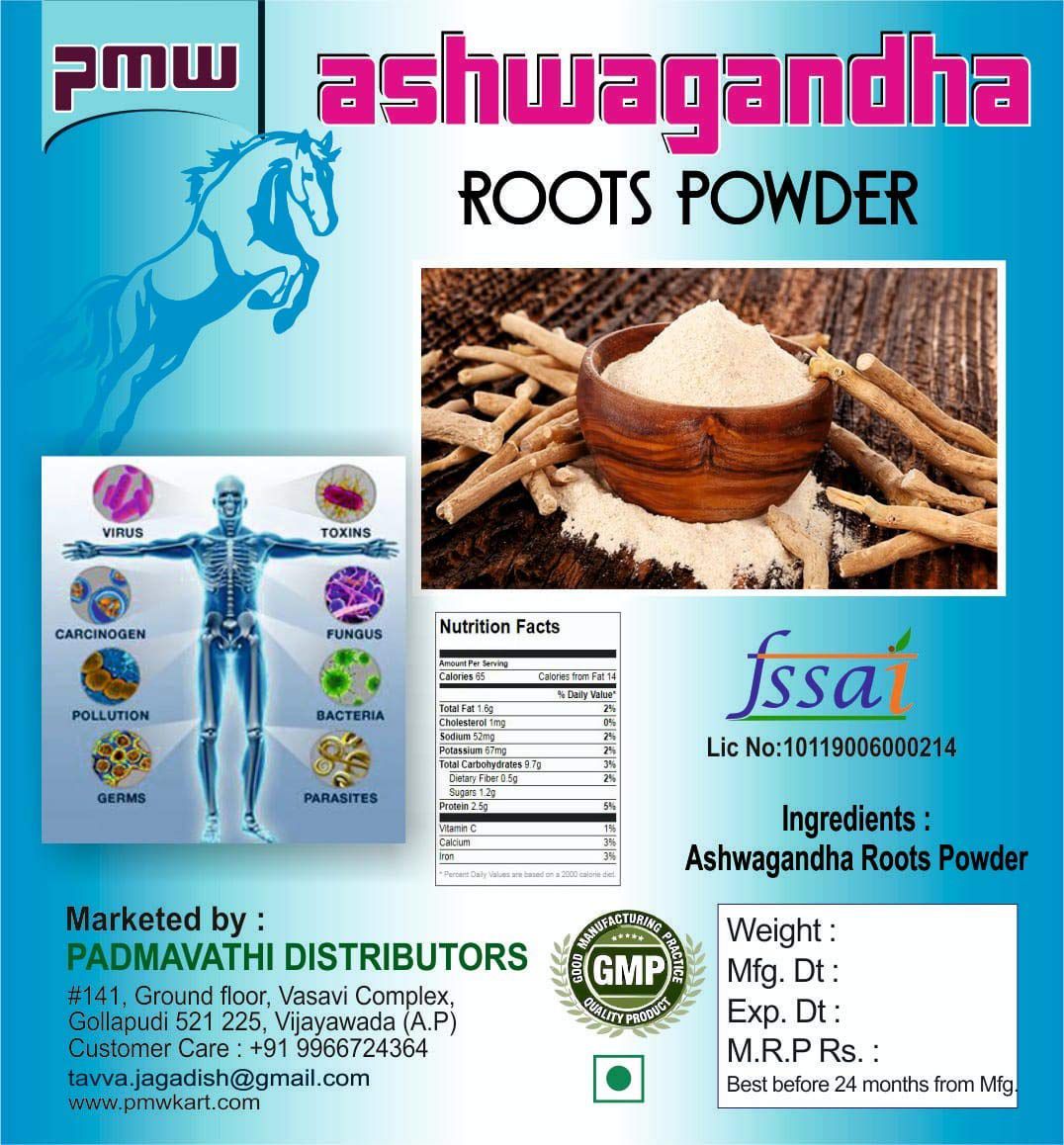     			Grade A - Natural Aswagandha Root Powder - 100 Percent Satisfaction - 100g - Loose Packed