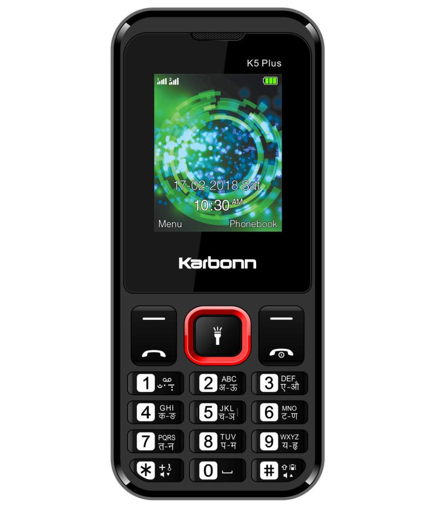     			Karbonn kx5 plus Dual SIM Feature Phone Black Red