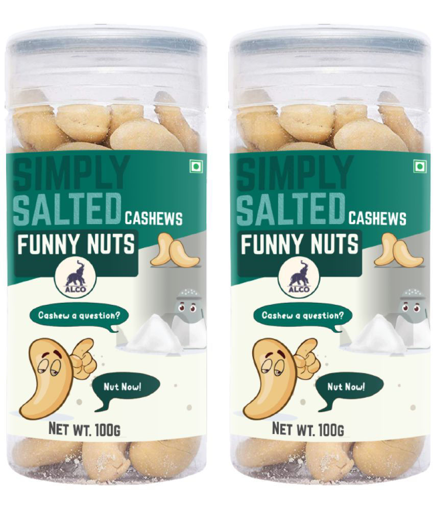     			Simply Salted Cashews  - Alco Foods Flavored Cashews - 100% Vegetarian - Delicious and Healthy Snacks for your family - Premium Quality Flavored Kaju - (2 x 100g)