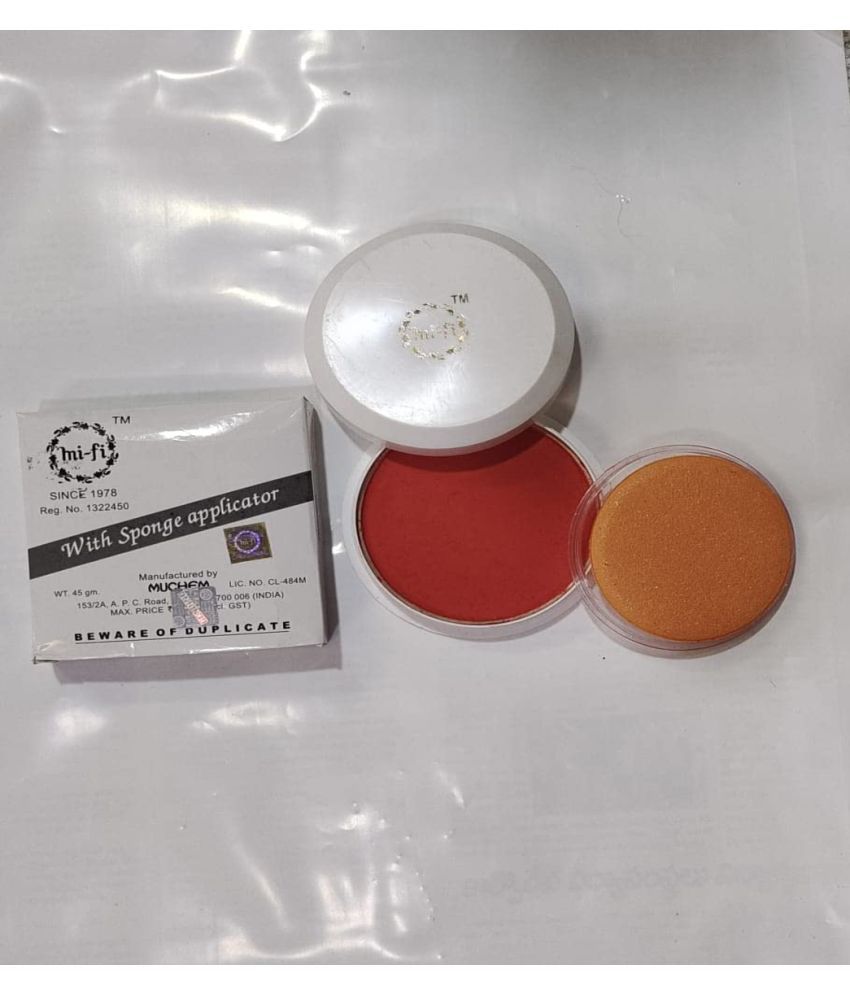     			mifi Pan-Cake - Make up Powder For Classical Dance - Red Colour PANC-CAKE - Pack Of 1