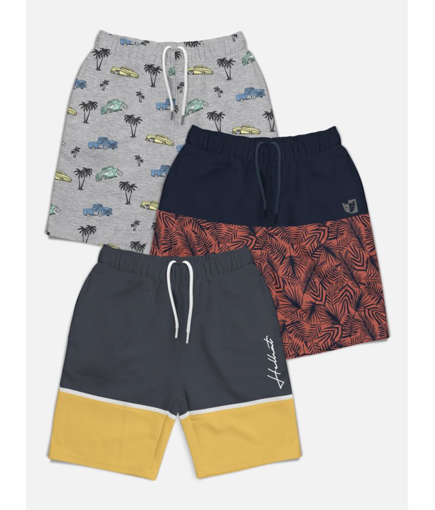     			HELLCAT - Multi Color Cotton Blend Boys Shorts ( Pack of 3 )