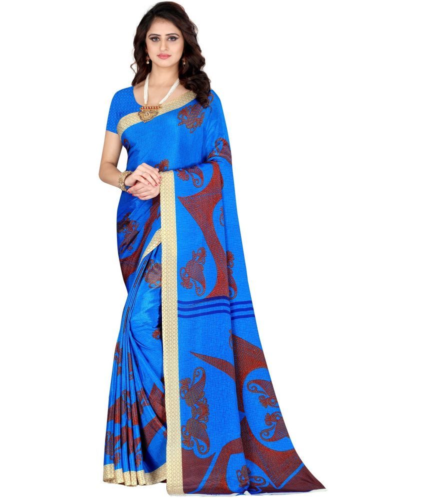     			LEELAVATI - Multicolor Crepe Saree With Blouse Piece ( Pack of 1 )