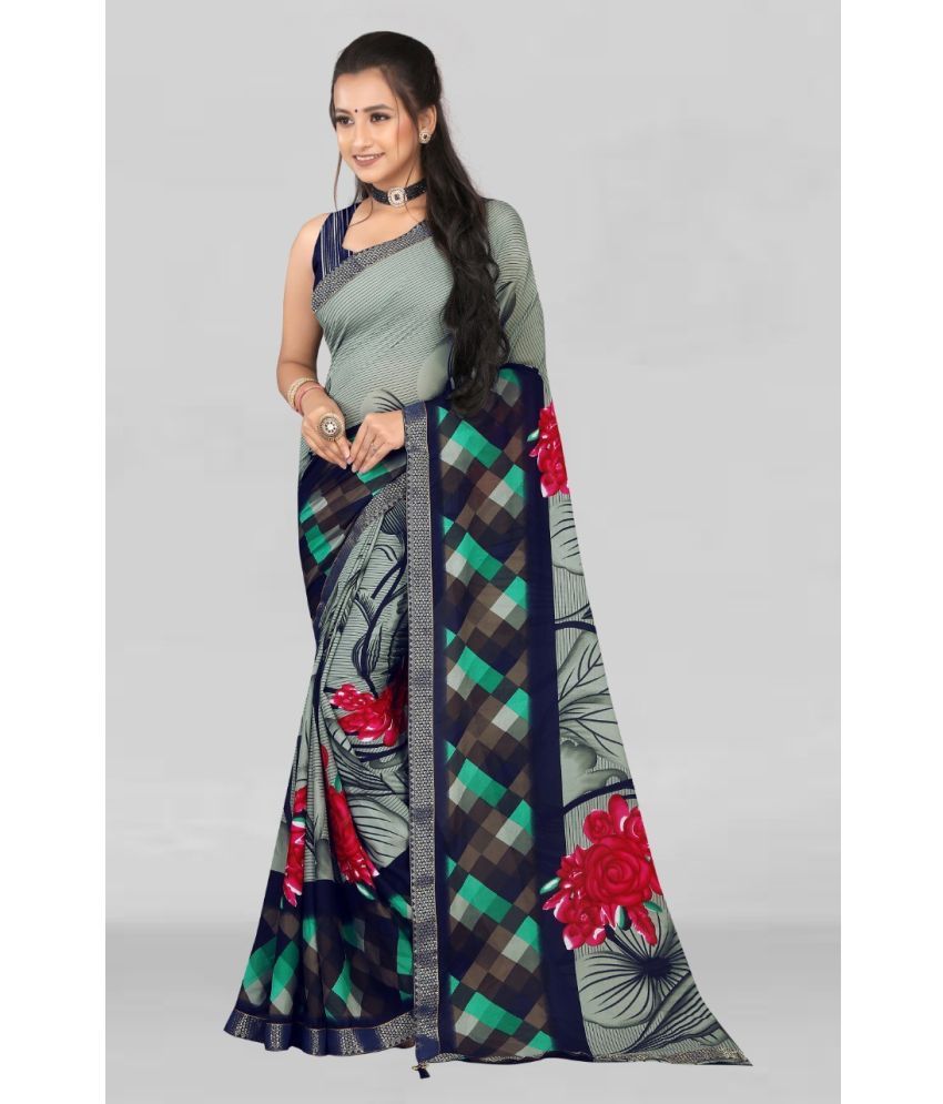     			LEELAVATI - Multicolor Georgette Saree With Blouse Piece ( Pack of 1 )