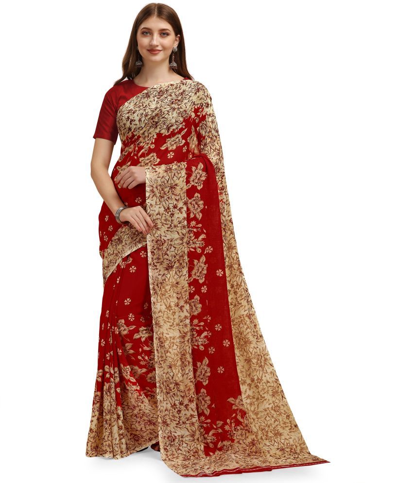     			LEELAVATI - Multicolor Georgette Saree With Blouse Piece ( Pack of 1 )