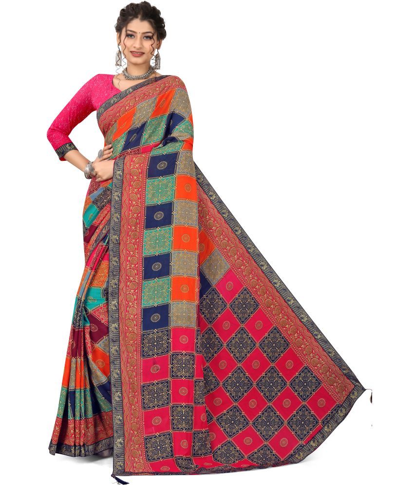     			LEELAVATI - Multicolor Georgette Saree With Blouse Piece ( Pack of 1 )