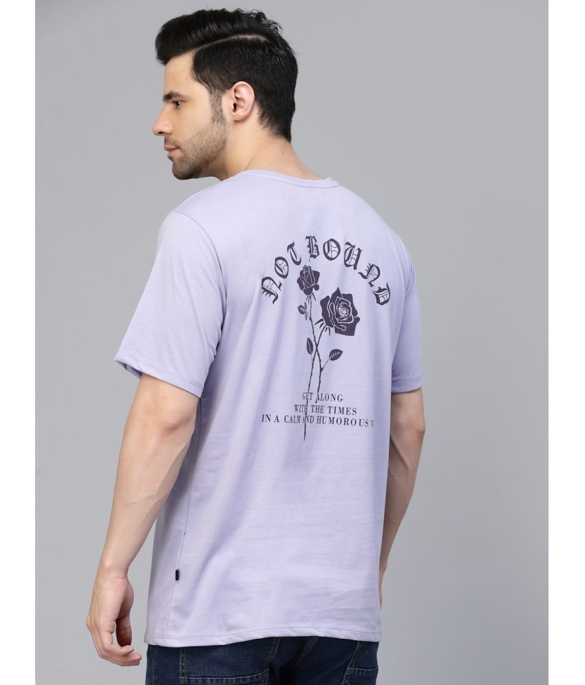     			Rigo - Lavender Cotton Oversized Fit Men's T-Shirt ( Pack of 1 )
